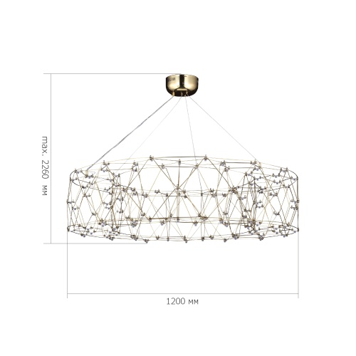SL6602.203.72 Светильник подвесной ST-Luce Золотистый/Прозрачный LED 1*72W 4000K ГРАВЕТТА