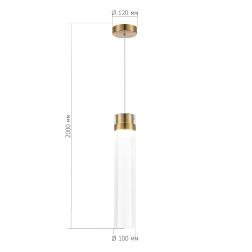 SL6236.303.01 Светильник подвесной ST-Luce Латунь/Прозрачный LED 1*12W 4000K CHAMPAGNE
