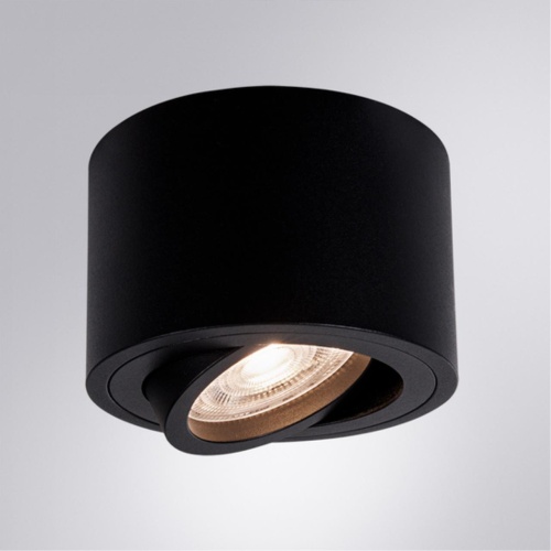 Накладной светильник Arte lamp A2260PL-1BK Светильник потолочный накладной UNITO для MR16 Ø80x50мм черный IP20