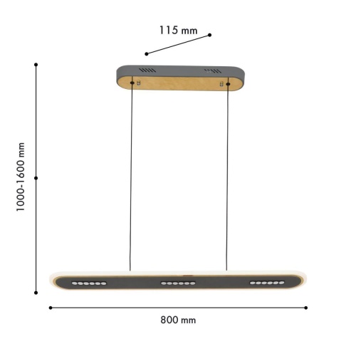 Подвесная люстра F-Promo 4472-3P, подвесная люстра, L800xW115xH1000/1600, LEDx63W, 4600LM, 3000-6500K, included, remote control