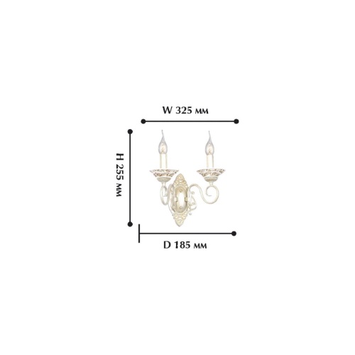 Бра Favourite 1141-2W, настенный светильник, D185xW325xH255, 2xE14x60W, excluded