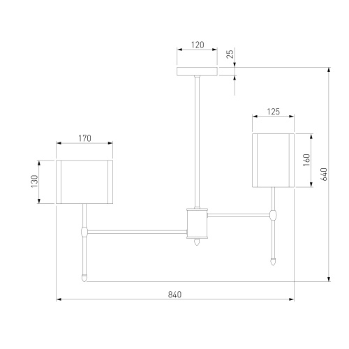  Eurosvet 60162/8/ потолочный светильник/ латунь Smart