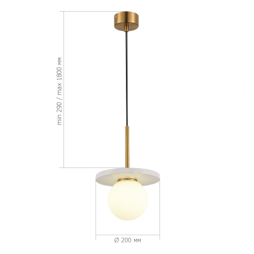 SL1191.353.01 Светильник подвесной ST-Luce Латунь/Латунь, Белый G9 LED 1*5W 4000K NEBULA