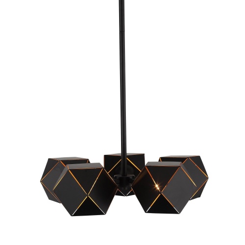 SL258.402.05 Люстра потолочная ST-Luce Черный/Черный, Золото E14 5*40W ЭНИГМА