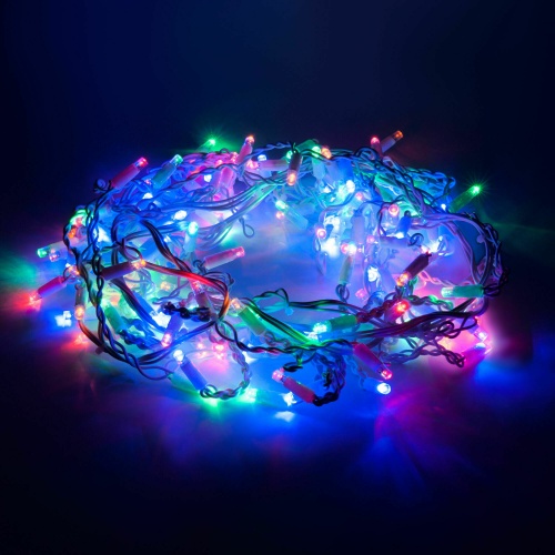 Гирлянда бытовая электрическая бахрома Eurosvet 100-101 мульти с эффектом мерцания