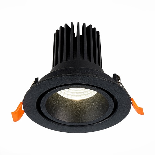 ST705.438.10 Св-к встр. Черный LED 1*10W 3000K 750Lm Ra&gt;90 38° IP20 D102xH85 170-240V Встраиваемые светильники
