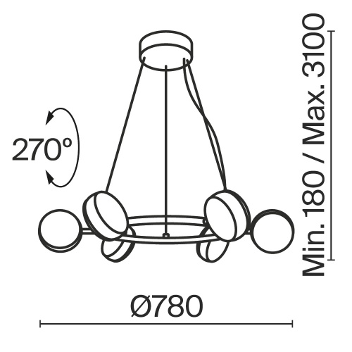 Подвесной светильник Maytoni MOD299PL-L60BC3K