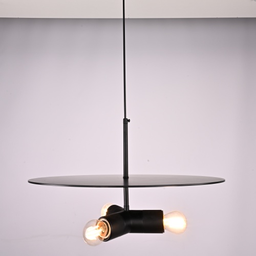 Люстра Rh Utilitaire Disk Triple Pendant Black от Imperiumloft 123645-22