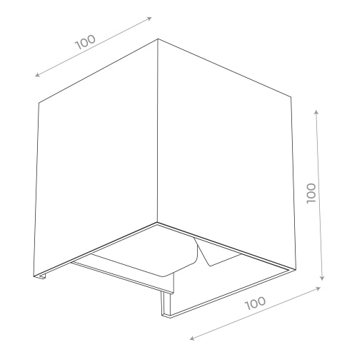 SL560.401.02 Светильник уличный настенный ST-Luce Черный/Черный LED 2*3W 4000K STAFFA