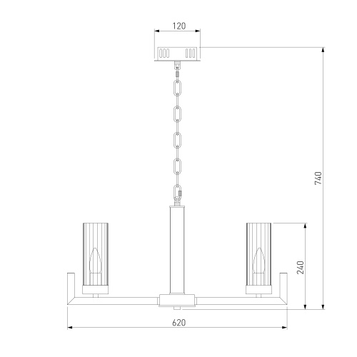 Подвесной светильник Eurosvet 60133/6 латунь