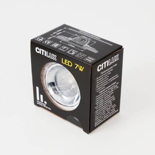 CLD001NW5 Альфа ХромМат+Хром Св-к Встр. LED 7W*3500K