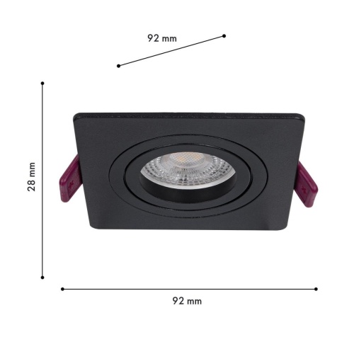 Врезной светильник Favourite 4646-1C, врезной светильник, L92xW92xH28, cutout:D80, 1xGU10x35W, IP20, excluded