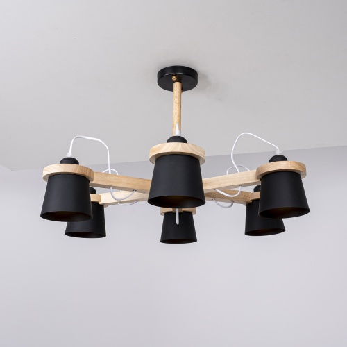 Люстра на штанге NATURA B6 Black 178084-26