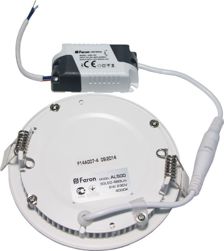 Светильник со светодиодами FERON AL500 6W 4000K 30pcs SMD2835 AC230V/50Hz 480Lm белый