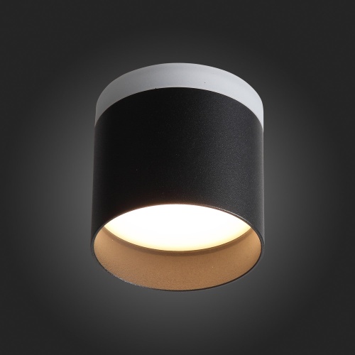 ST102.402.12 Светильник потолочный Черный LED 1*12W 3000K 936Lm Ra&gt;80 120° IP20 D100xH90 170-240V Накладные светильники