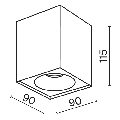 Потолочный светильник Technical C030CL-01W