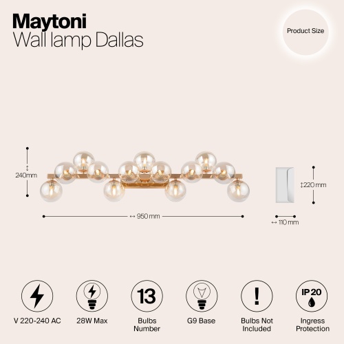 Настенный светильник (бра) Maytoni MOD547WL-13G