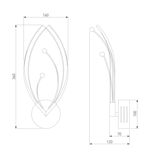 Настенный светильник Eurosvet 90056/1 хром