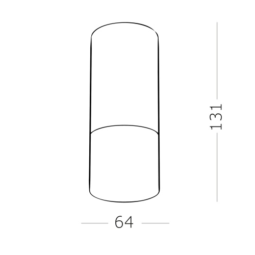 ST100.412.01 Светильник потолочный Черный GU10 1*50W IP20 D64xH131 220V Без ламп Накладные светильники