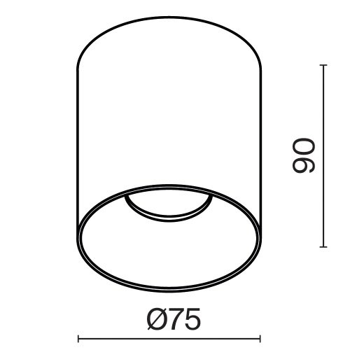 Потолочный светильник Technical C064CL-12W3K-RD-WB