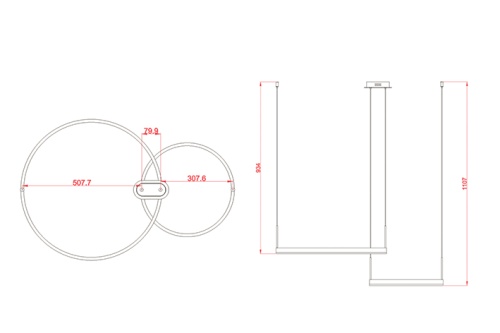 Люстра Kink Light Тор мат.золото d40+60 08219,33P(3000K)