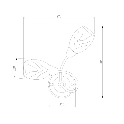 Настенный светильник Eurosvet 2275/2 хром