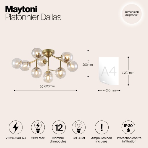 Потолочный светильник Maytoni MOD545PL-12G