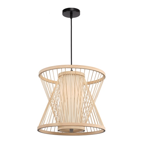 SL6241.503.01 Светильник подвесной ST-Luce Древесный/Белый E27 1*40W ALMA