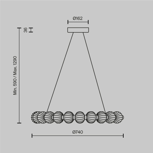Подвесной светильник Maytoni MOD555PL-L26CH4K