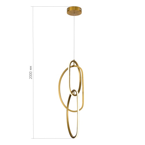 SL6505.213.42 Подвес ST-Luce Золотистый/Золотистый LED 1*42W 4000K ABRA