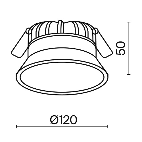 Встраиваемый светильник Technical DL053-12W4K-W