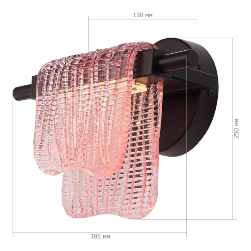 SL6021.401.06 Светильник настенный ST-Luce черный/розовый LED 1*6W 3000K VOILE