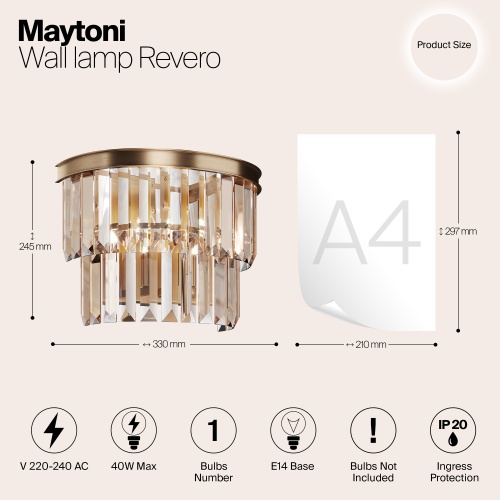 Настенный светильник (бра) Maytoni MOD085WL-01G