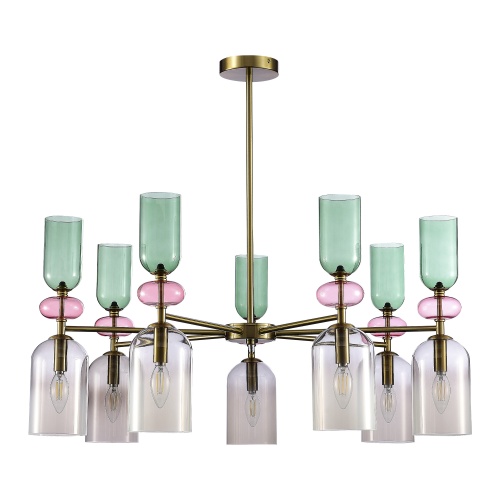 SL2000.202.07 Люстра потолочная ST-Luce Золотистый/Дымчатый E14 7*40W ДЖЕА