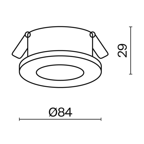 Встраиваемый светильник Technical DL083-01-GU10-RD-B