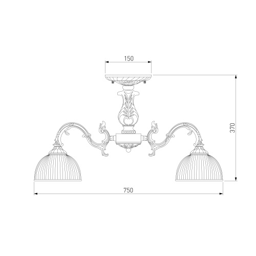Потолочный светильник Eurosvet 60106/8 античная бронза
