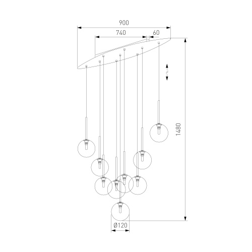 Подвесной светильник TK Lighting 6149 Estera коричневый