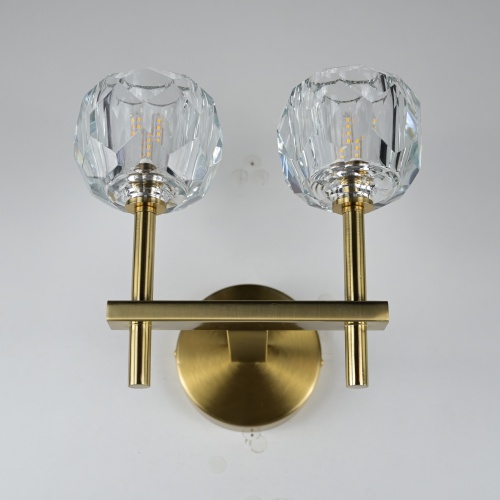 Бра Boule De Cristal Double Sconce Brass от Imperiumloft 73769-22