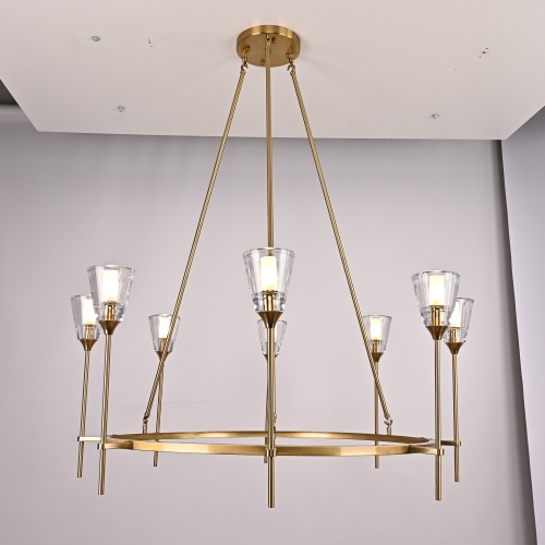 Люстра на штанге TORCHE DE VERRE Round Chandelier 8 75676-22