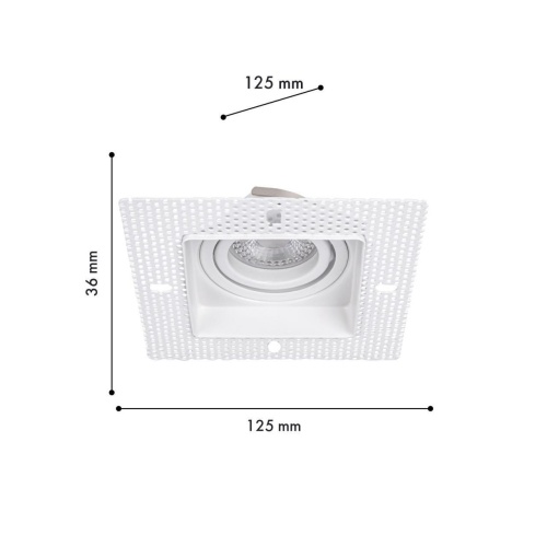 Врезной светильник под штукатурку Favourite 4534-1C, врезной светильник под штукатурку, L125xW125xH36, cutout:L80xW80, 1xGU10x35W, IP20, excluded