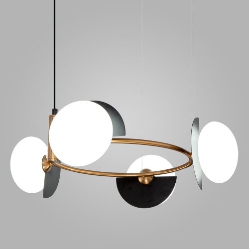 Подвесной светильник Eurosvet 70150/4 черный/латунь Smart