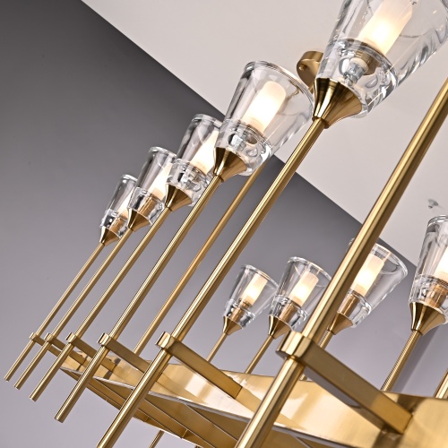 Люстра на штанге TORCHE DE VERRE Linear Chandelier 12 74929-22