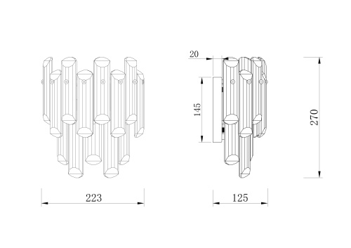 Настенный светильник (бра) Maytoni DIA200WL-02G