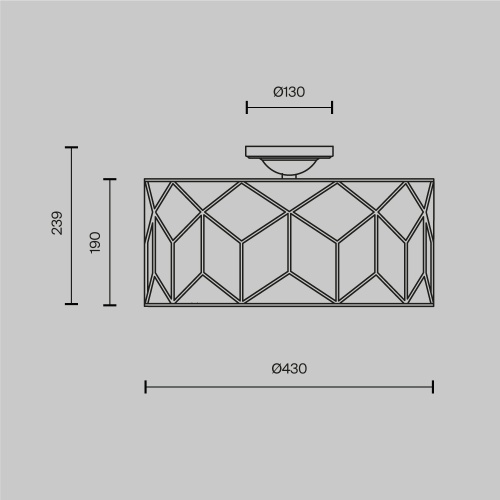 Потолочный светильник Maytoni H223-PL-03-G