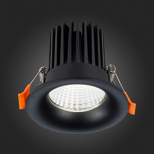 ST703.448.10 Св-к встр. Черный LED 1*10W 4000K 900Lm Ra&gt;90 38° IP20 D85xH75 170-240V Встраиваемые светильники