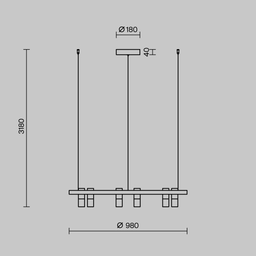 Подвесной светильник Maytoni MOD102PL-L42BK