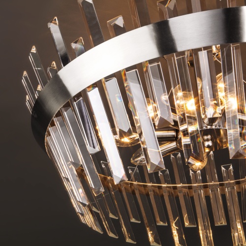 Потолочный светильник Eurosvet 10111/8 сатин-никель прозрачный хрусталь Strotskis Smart