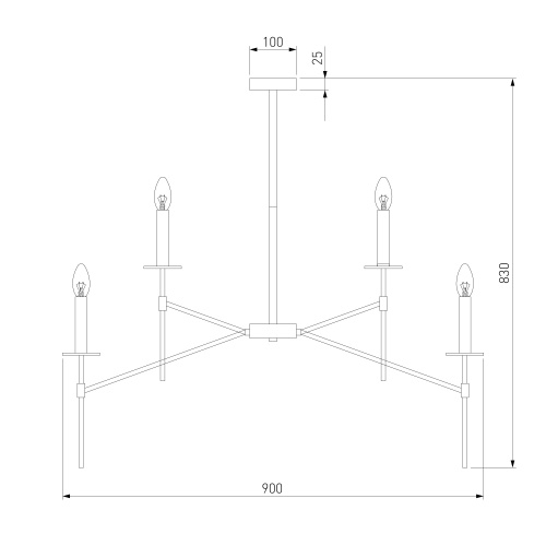  Eurosvet 60142/9 /потолочный светильник/латунь Smart