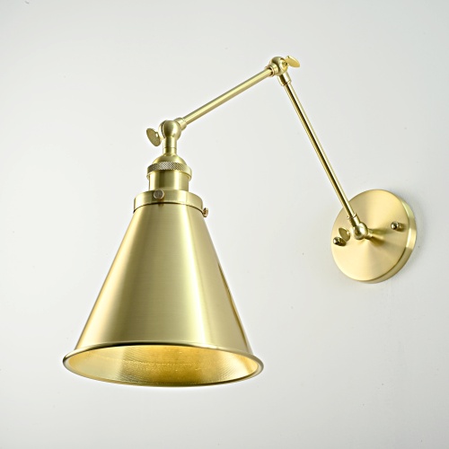 Бра Gloce Cone Shade Loft Industrial Metal Tall Gold от Imperiumloft 74698-22