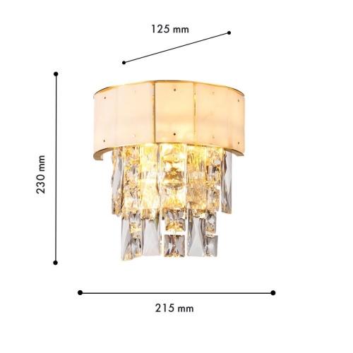 Настенный светильник Favourite 4783-2W, настенный светильник, D125xW215xH230, 2xE14x40W, excluded